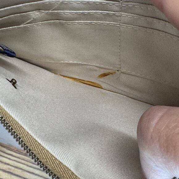 Vintage American Leather Co The Essential Wristlet Wallet Tan‎ Floral Design - Picture 9 of 11